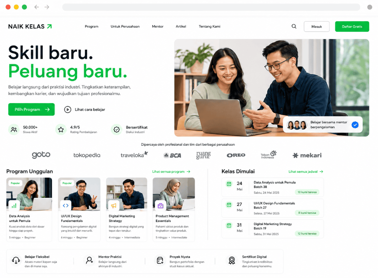 Contoh website Naik Kelas